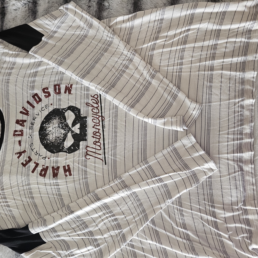 Harley Davidson Striped Long Sleeve Shirt